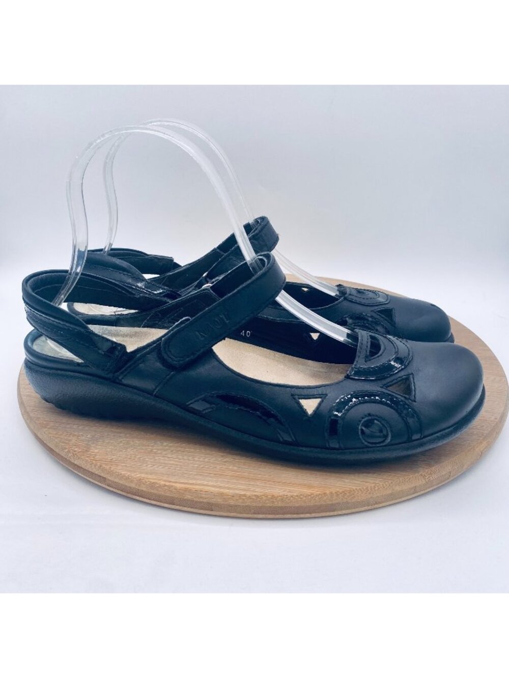 Naot Mary Jane Shoes Womens 9 40 Black Leather Comfort Flats Artsy Boho